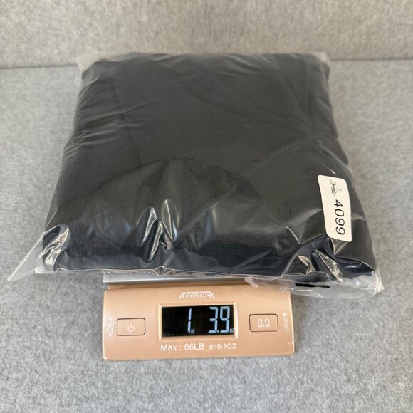 Fenini Womens Size Large Black Asymmetrical Design Wrape Sweater Button Detail - Picture 15 of 16